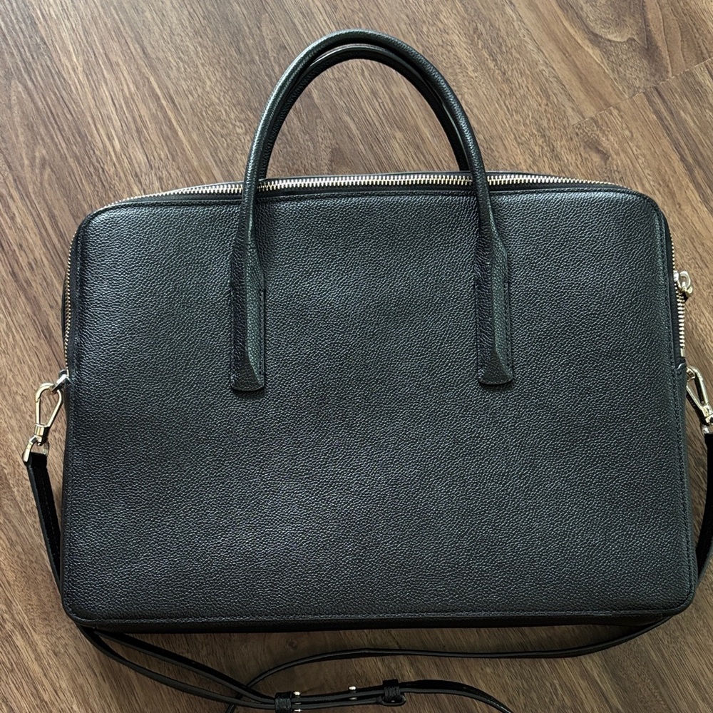 Kate Spade Laptop Case Black and Cream Handbag with Shoulder Strap - Picture 4 of 9